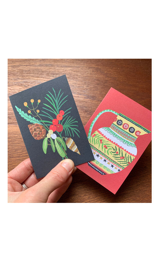 Christmas Mini Card Pack - Winter Bunch & Christmas Jug
