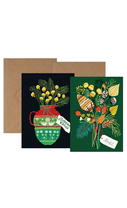 Christmas Greetings Card Pack - Noel & Christmas Wishes